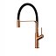 Grifo de cocina monomando flexible Sena oro rosa cepillado de Imex